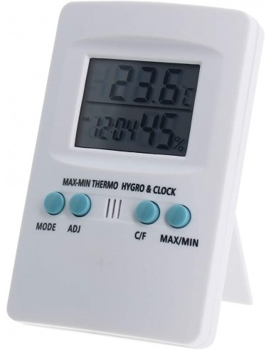Cornwall Electronics - Termoigrometro Digitale - con orologio - temperatura e umidità controllo del clima nella grow box