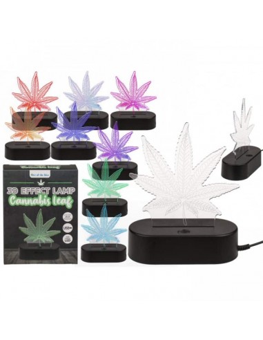 Lampada Led da Tavolo USB - Foglia di Cannabis 3D