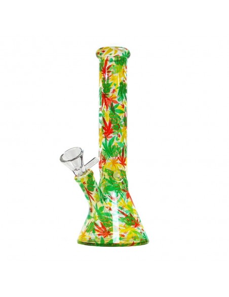 Ice Bong - Foglie Colorate - H: 26 cm