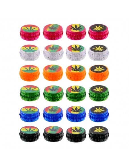 Weed - Grinder in Plastica 2 Parti - Vari Colori