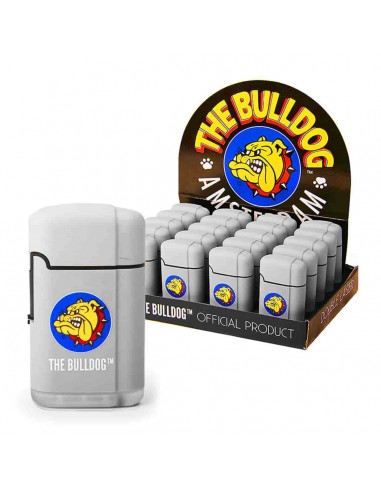 The Bulldog Original - Accendino Double Flame Grigio - Antivento