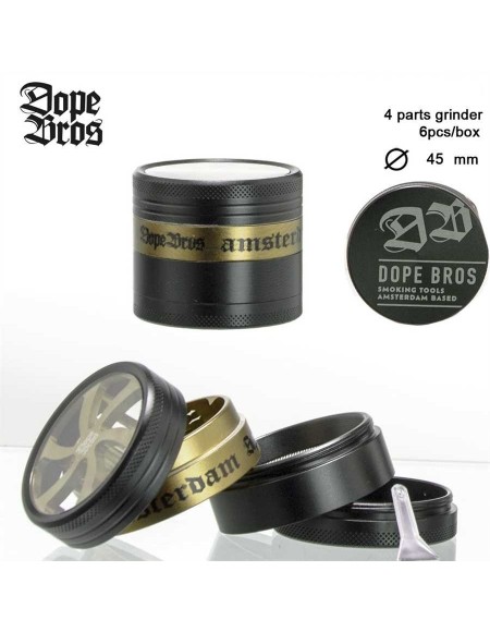 Dope Bros Grinder - Gold - 4 Parti - Ø50mm - Color Oro