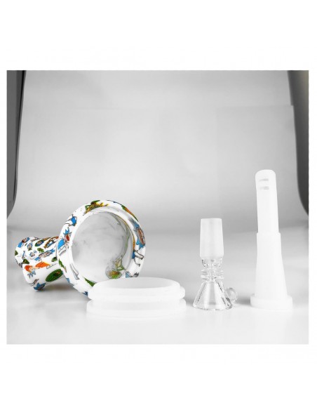 Bong in Silicone Bianco - Rick and Morty