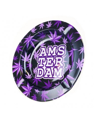 Posacenere in Metallo - Amsterdam - Foglie Viola