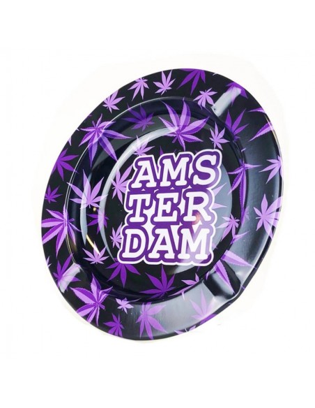 Posacenere in Metallo - Amsterdam - Foglie Viola
