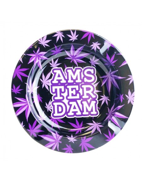 Posacenere in Metallo - Amsterdam - Foglie Viola