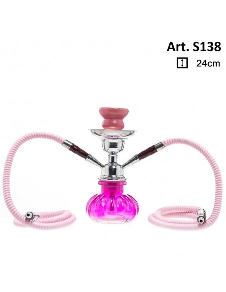 Narghilè Mini - Rosa - Doppio Tubo Narghilè Mini - Rosa - Doppio Tubo