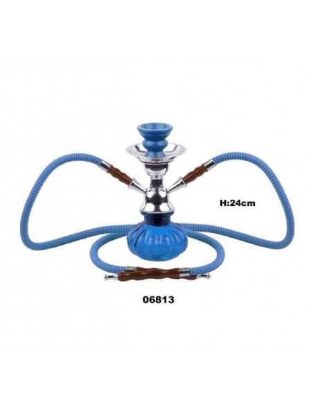 Narghilè Mini - Doppio Tubo - Blu