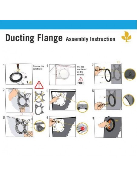 Secret Jardin - Ducting  Flange - Pali da Ø25mm - Ø245mm DF25