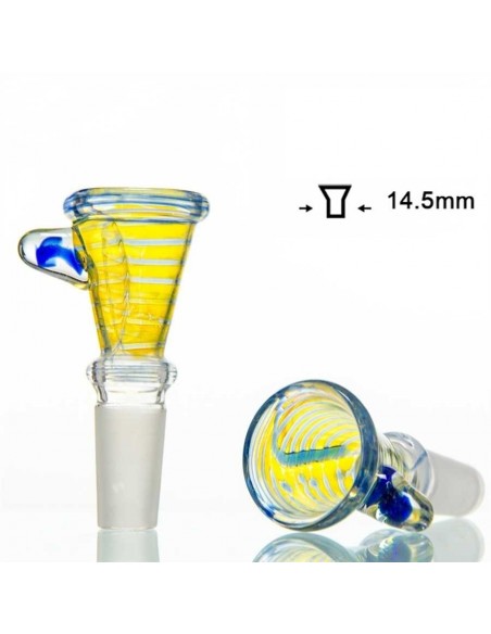 Amsterdam - Braciere in Vetro Colorato - Giallo Blu - Ø14