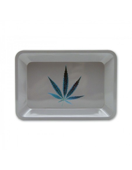 Vassoio in metallo Leaf - 18 x 12,5 cm - Argento