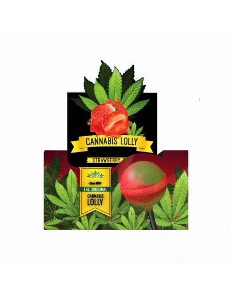 Confezione Cannabis Lolly Strawberry - 70pcs