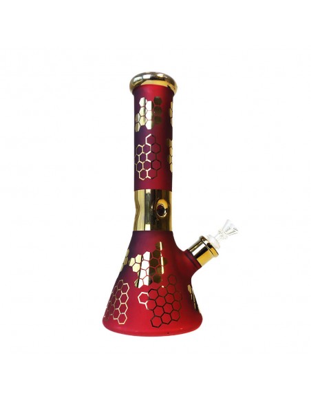 Black Sheep - Bong Alveare rosso - Vetro triplo - 31cm
