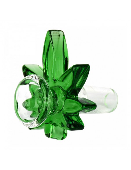 Braciere in Vetro Foglia di canapa  - Ø14 - Verde