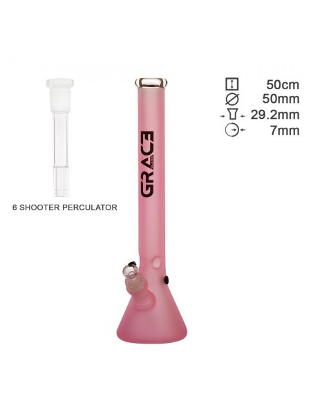 Grace Glass - Perla Rosa Beaker Ice - H50cm - Ø50mm - SG29.2mm