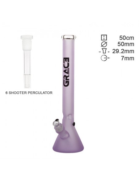 Grace Glass - Perla Viola Beaker Ice - H50cm - Ø50mm - SG29.2mm