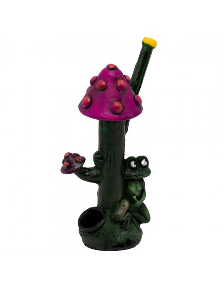Pipa in Acrilico - Purple Mushroom - L12,5cm - Foro 3mm