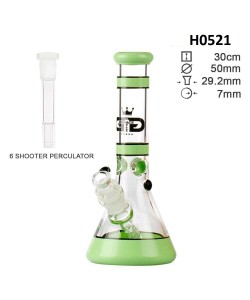 Grace Glass - Ice Bong Verde - Beuta - Spessore 7 mm, alto 30cm, bong in vetro di altissima qualità.