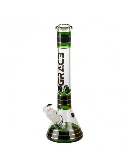 Grace Glass - Ice Bong a strisce - Beuta - Spessore 7 mm, alto 42cm, bong in vetro di altissima qualità.
