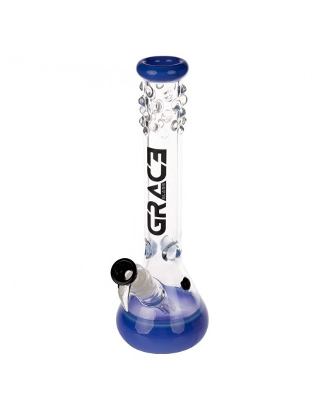 Grace Glass - Ice Bong Blu - Beuta - Spessore 7 mm, alto 40cm, bong in vetro di altissima qualità.