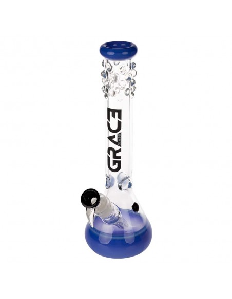 Grace Glass - Ice Bong Blu - Beuta - Spessore 7 mm, alto 40cm, bong in vetro di altissima qualità.