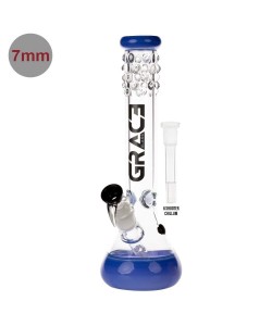 Grace Glass - Ice Bong Blu - Beuta - Spessore 7 mm, alto 40cm, bong in vetro di altissima qualità.