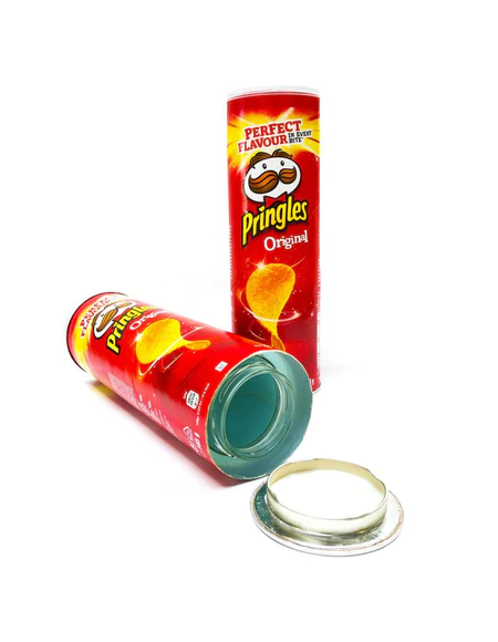 Tubo Pringles Rosso con Imbosco Portaoggetti