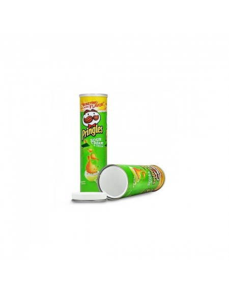 Tubo Pringles Verde con Imbosco Portaoggetti