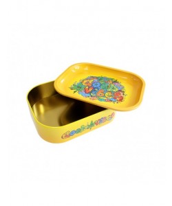 Box in Metallo Con Vassoio - Good Vibes - 18x14x5cm