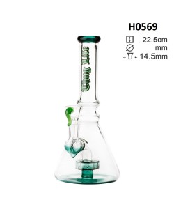 Bong in Vetro Thug Life Verde - H: 22cm - Ø: 28mm