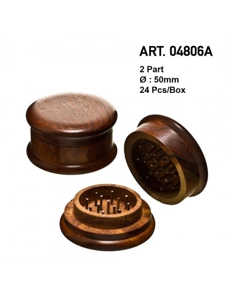 Amsterdam Wooden grinder - 2 Parti - Ø50mm