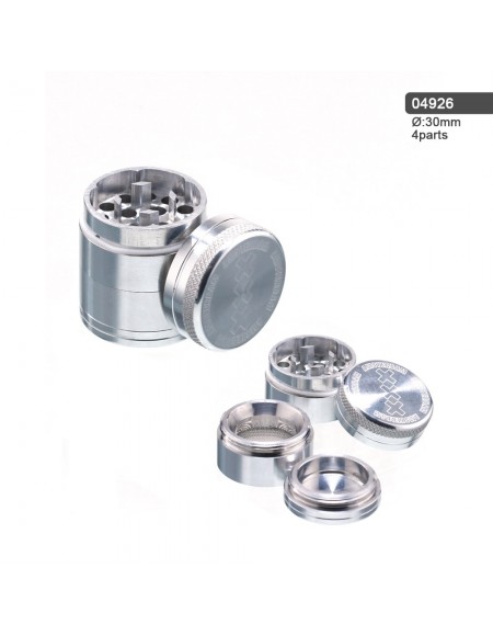 Amsterdam Grinder - Ø:30mm - 4part-Silver