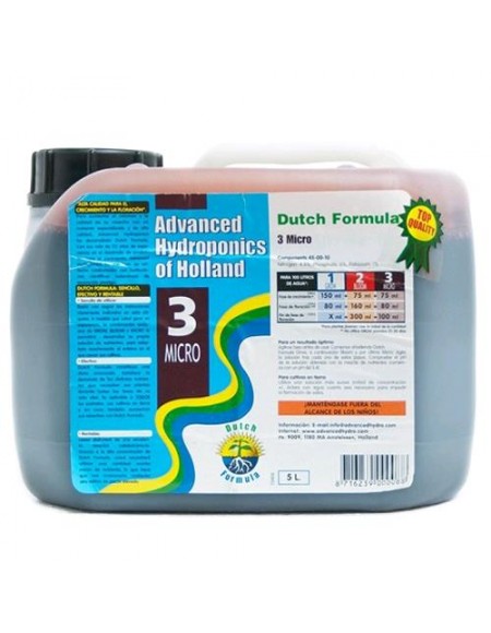 Advanced Hydroponics - Dutch Formula Micro 5L