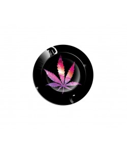 Posacenere in Metallo - Foglia di Marijuana Spaziale