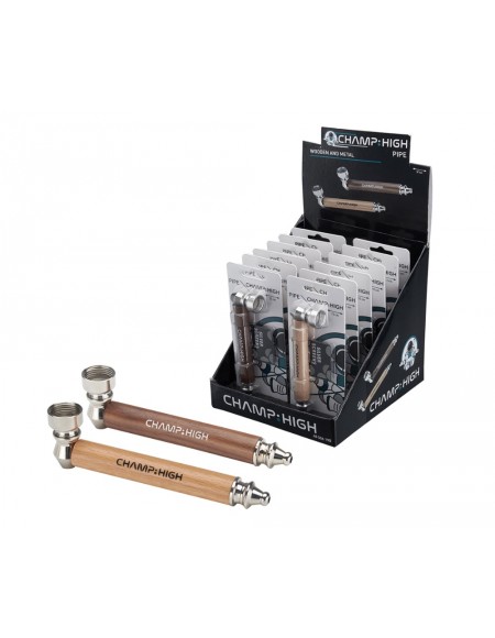 Pipa in Metallo con Manico in Legno e retine incluse.