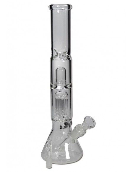 Black Leaf - ICE Percolator Bong in vetro - Con Accessori alto 36cm con vari bracieri sia per erbe che per oli.