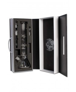 Black Leaf - ICE Percolator Bong in Box - Con Accessori e scatola resistente antiurto.