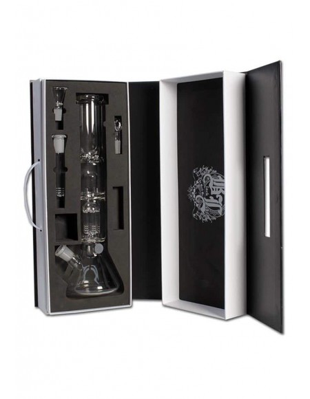 Black Leaf - ICE Percolator Bong in Box - Con Accessori e scatola resistente antiurto.