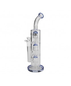 Blaze Glass - Bong - 3 Percolator - Blu