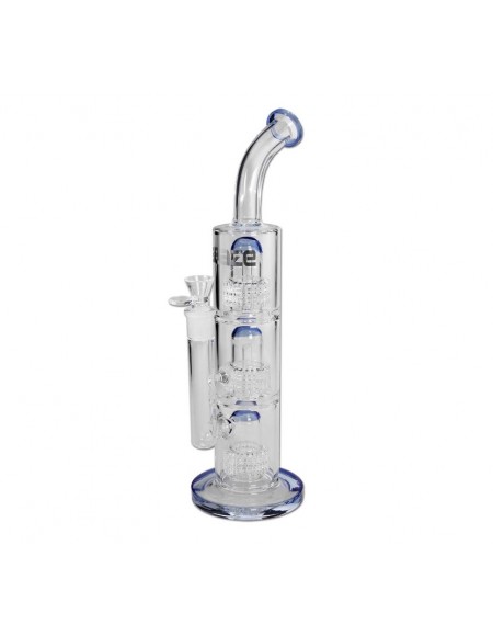 Blaze Glass - Bong - 3 Percolator - Blu