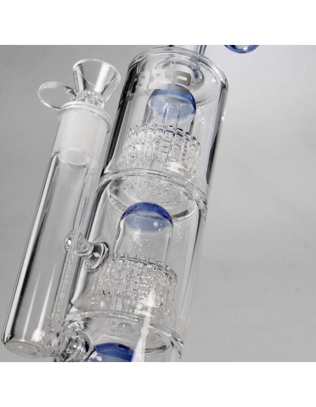 Blaze Glass - Bong - 3 Percolator - Blu