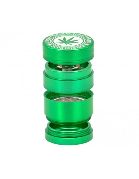 Amsterdam - Grinder con Foglia - 4 Parti - Colori Misti - Ø30mm