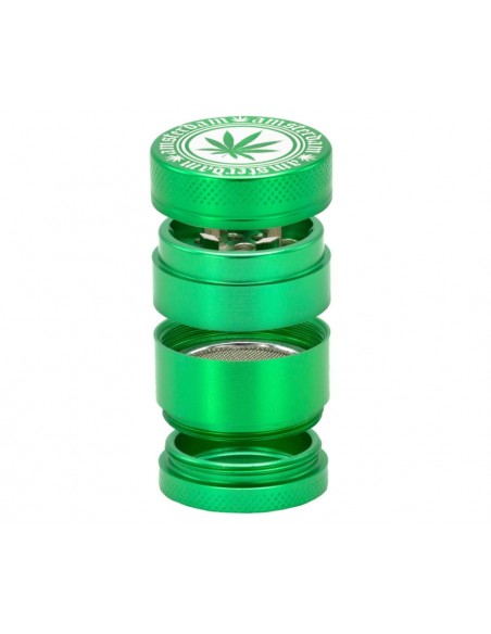 Amsterdam - Grinder con Foglia - 4 Parti - Colori Misti - Ø30mm