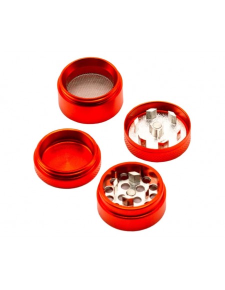 Amsterdam - Grinder con Foglia - 4 Parti - Colori Misti - Ø30mm