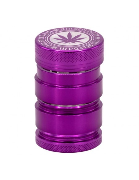 Amsterdam - Grinder con Foglia - 4 Parti Colori Misti - Ø40mm