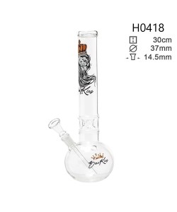 Bong in Vetro con Palla - Rasta Lion - SmoKing - H 30cm pipa ad acqua di alta qualità, per fumare erba e fumo.