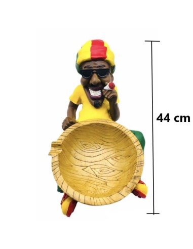 Rastaman 3D Gigante Sdraiato con Posacenere Lungo 44 cm