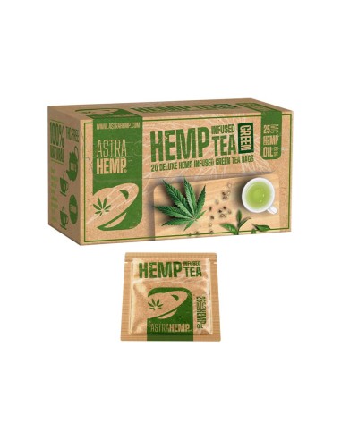 Astra Hemp - Tè Verde (scatola da 20 bustine) - 25mg Olio Di Canapa