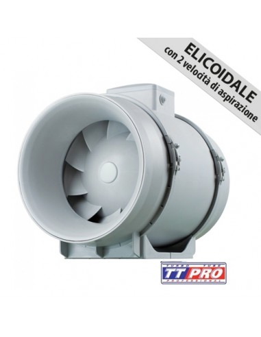 Vents - Aspiratore TT Ø250 - Pro - Bipotenza Cablato + Interruttore - 1160-1400 MC/H