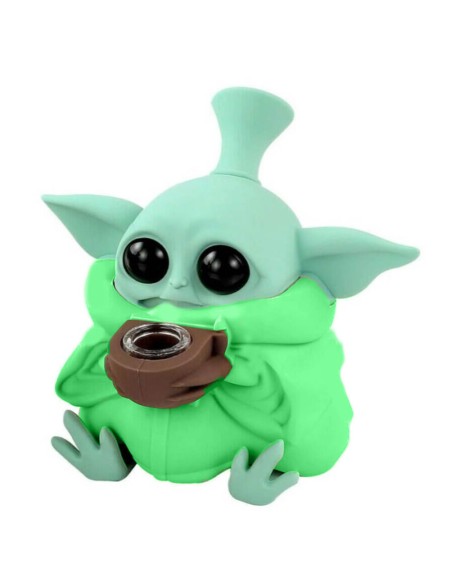 Bong in Silicone Yoda - Con Pezzi Removibili - H13cm